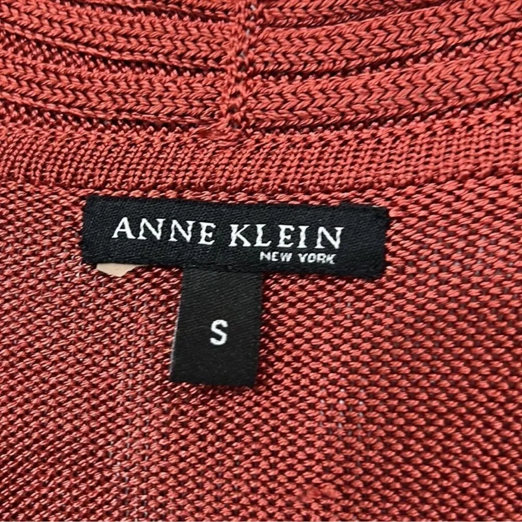 Anne Klein  Orange Button Down Cardigan(Size Small) - Image 5