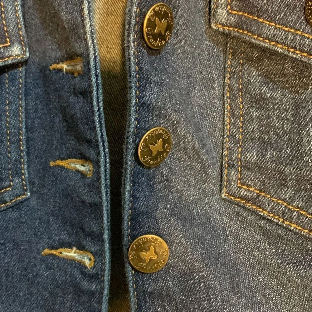 Frankie B Denim Women’s Jacket Size M Blue Size M - Image 3