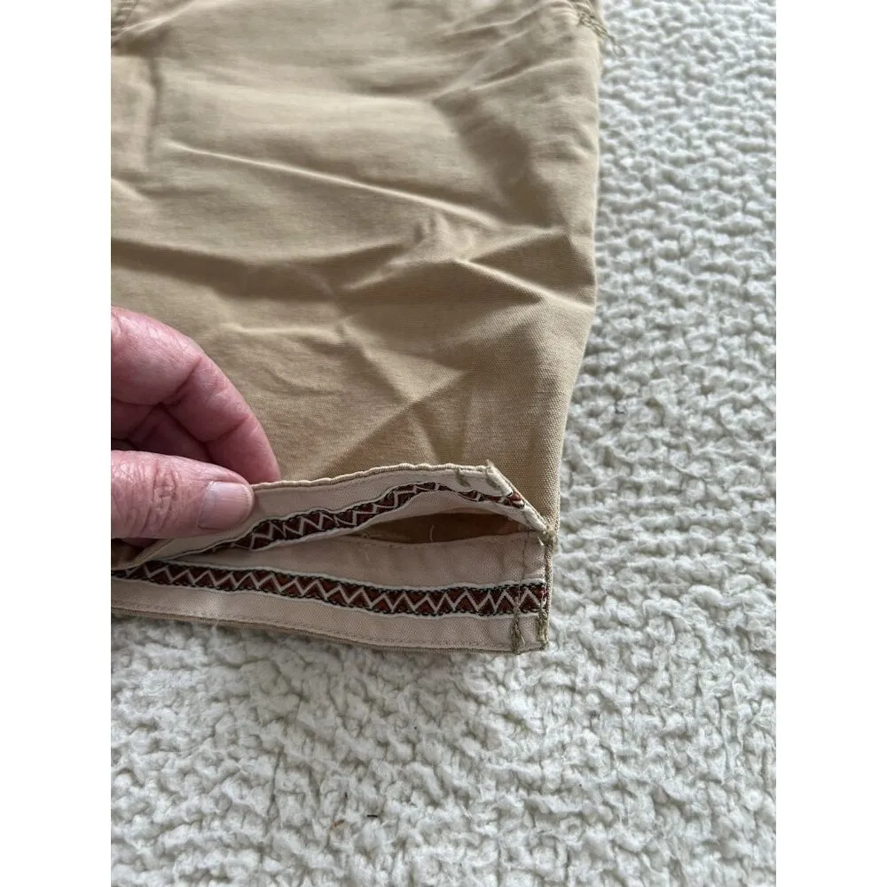 Sportif USA Womens Shorts 100% Organic Cotton Mid Rise Tan/Beige Size 8 Tan - Image 12