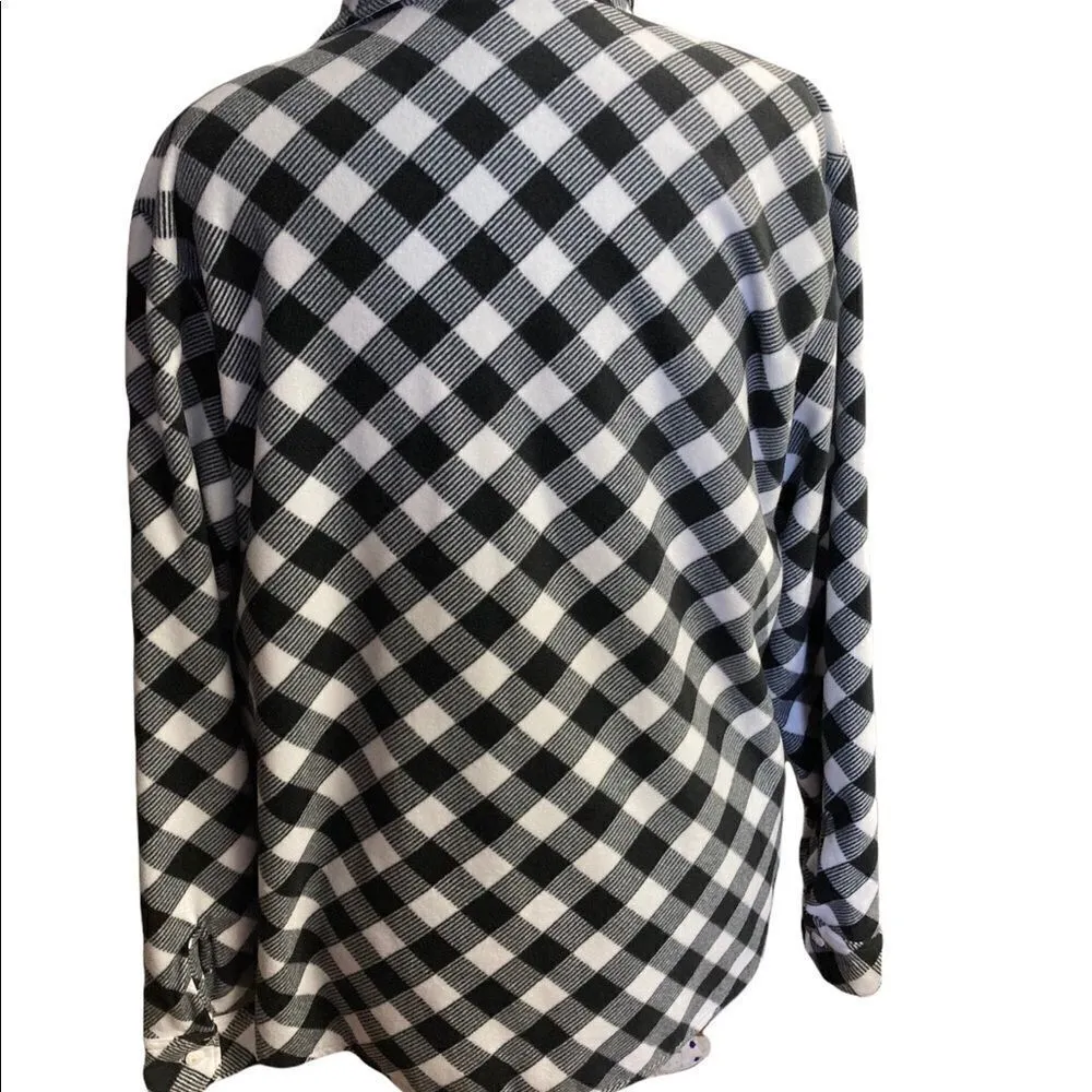 RIDERS‎ by LEE, Women’s Flannel Shirt, Size XXL/XXG/TTG, Black & White checked - Image 4
