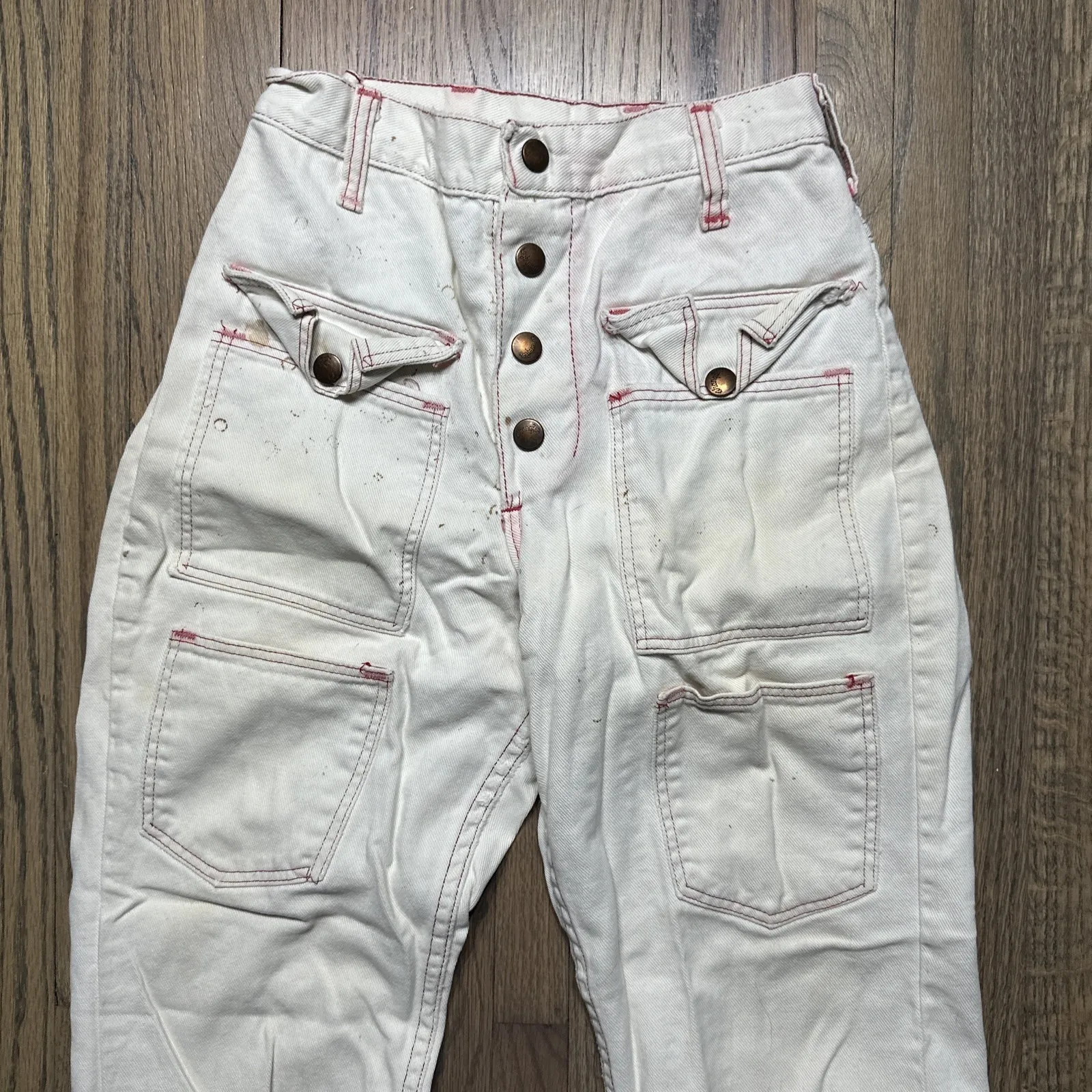 True Vintage Pants Womens 22x28 Flare Hippie 70s Patches Concert Woodstock Size undefined - Image 2