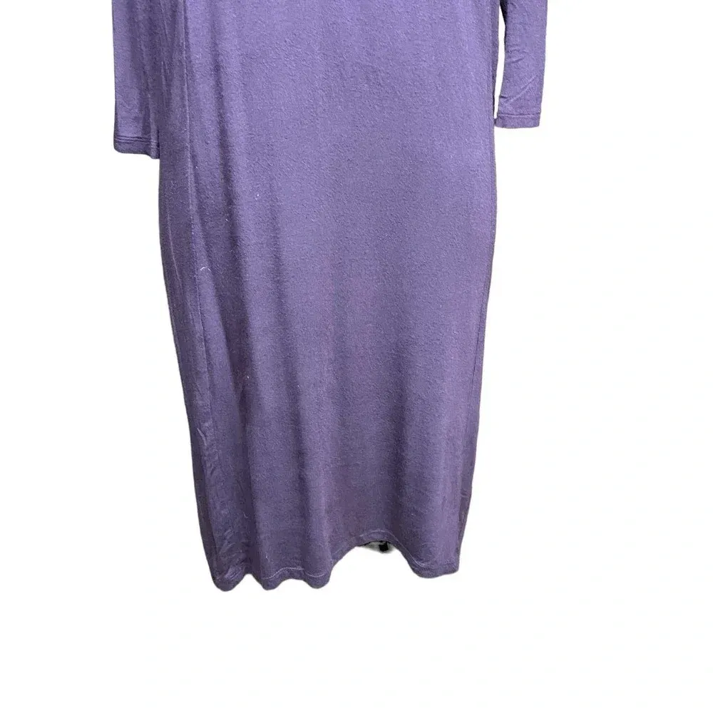 Aritzia Babaton Winston‎ Dress Jersey Knit 3/4 Sleeve Stretch Purple Size XS - Image 5