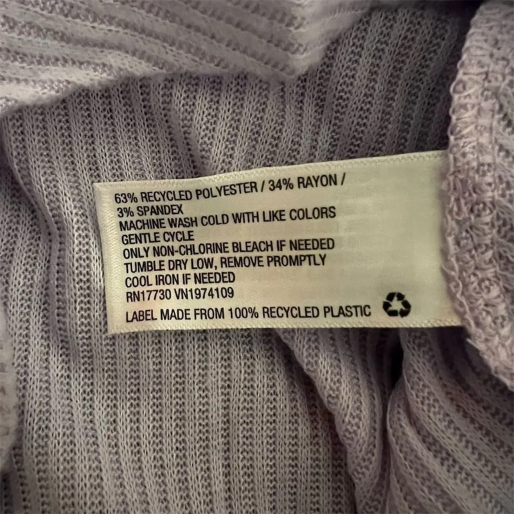 Wild Fable Women's XS‎ Purple Lace-Up V-Neck Long Sleeve Knit Top NWT - Image 8