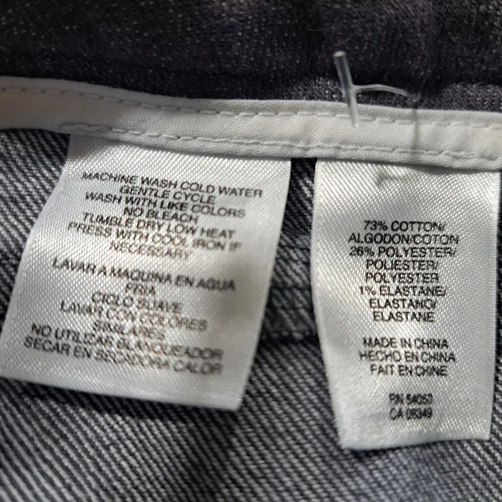 CUSTOM JONES NEW YORK sport petit stretch GRAY JEANS 10P - Image 12