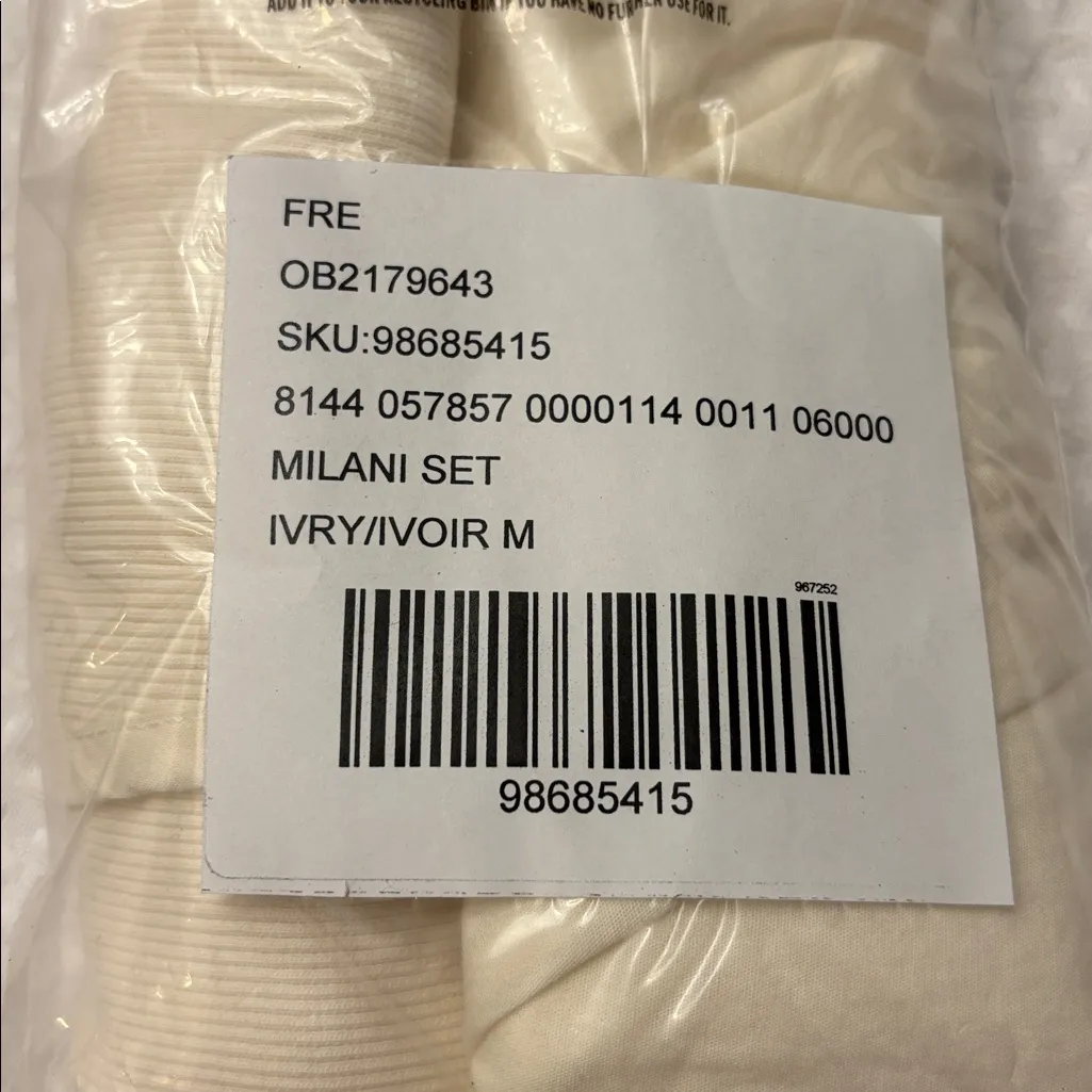 New Set! FREE PEOPLE free-est MILANI Skirt Sleeveless Top Size MEDIUM Ivory - Image 6