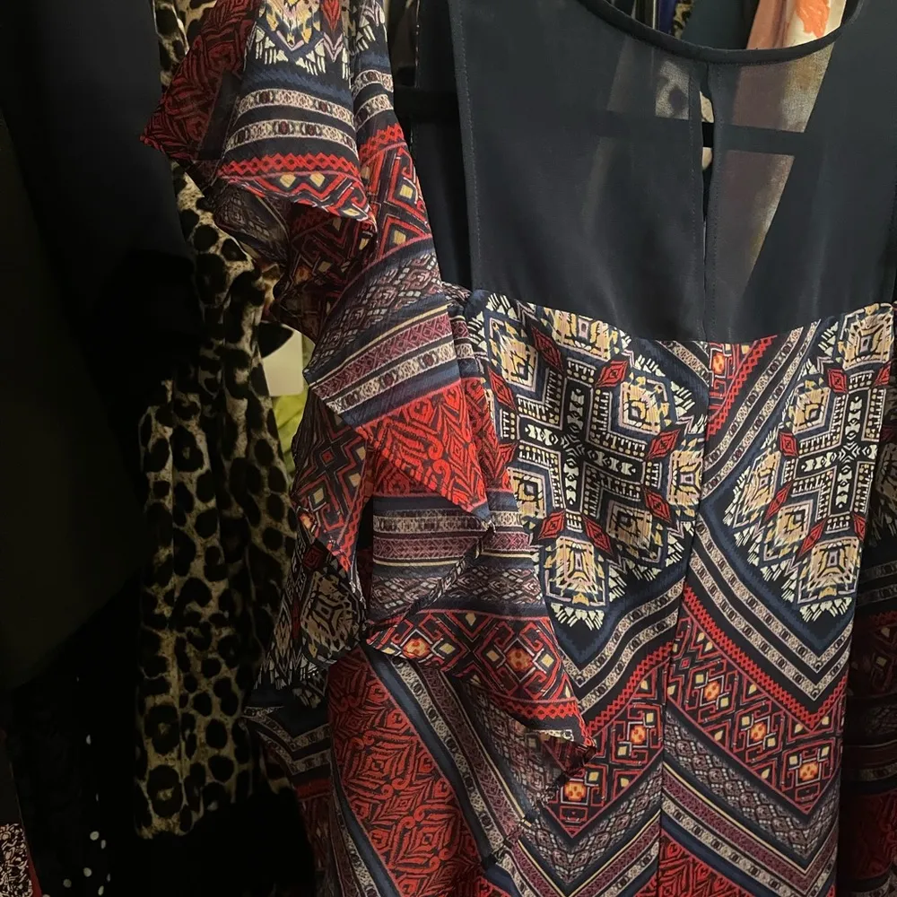 asymmetrical Red Multi Midi SZ M - Image 6