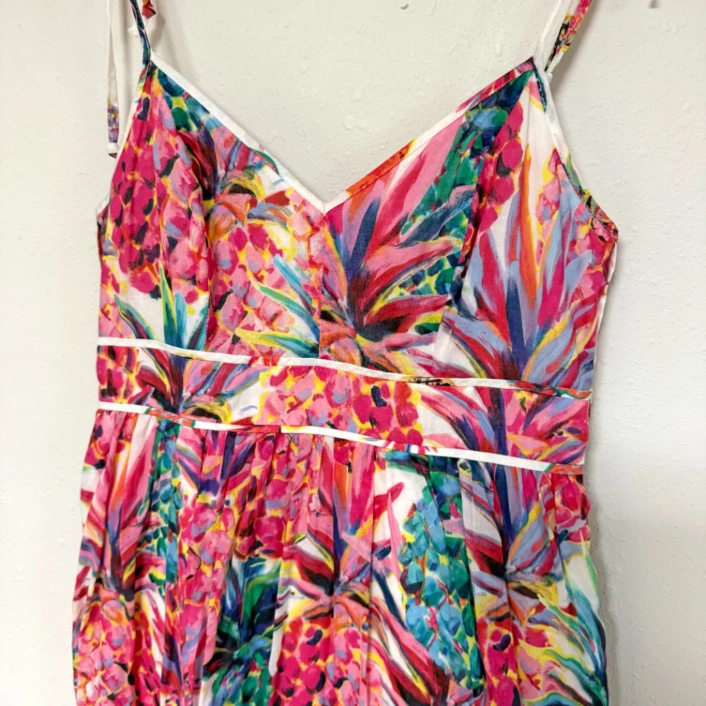 J.Crew Painted Pineapple Print Dress - Image 5