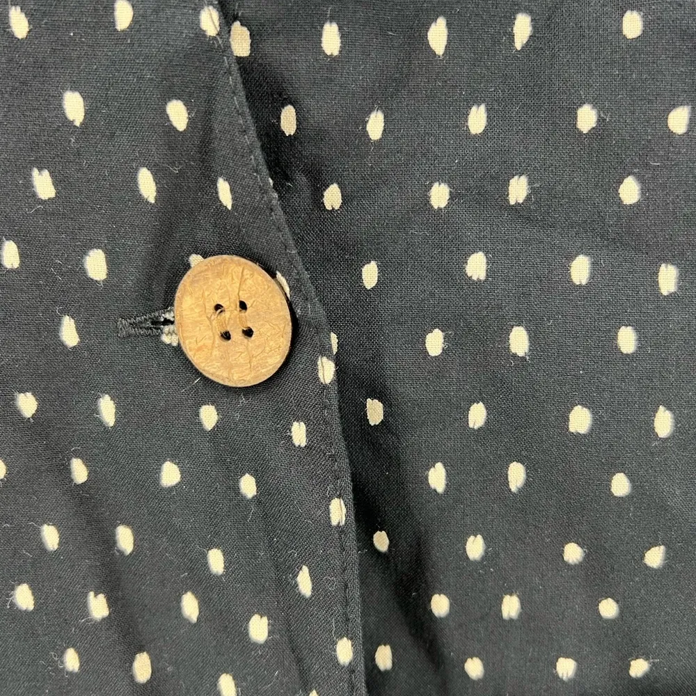 Ali Miles vtg lightweight blazer art to wear polka dots rayon 12 USA colorful Black - Image 5