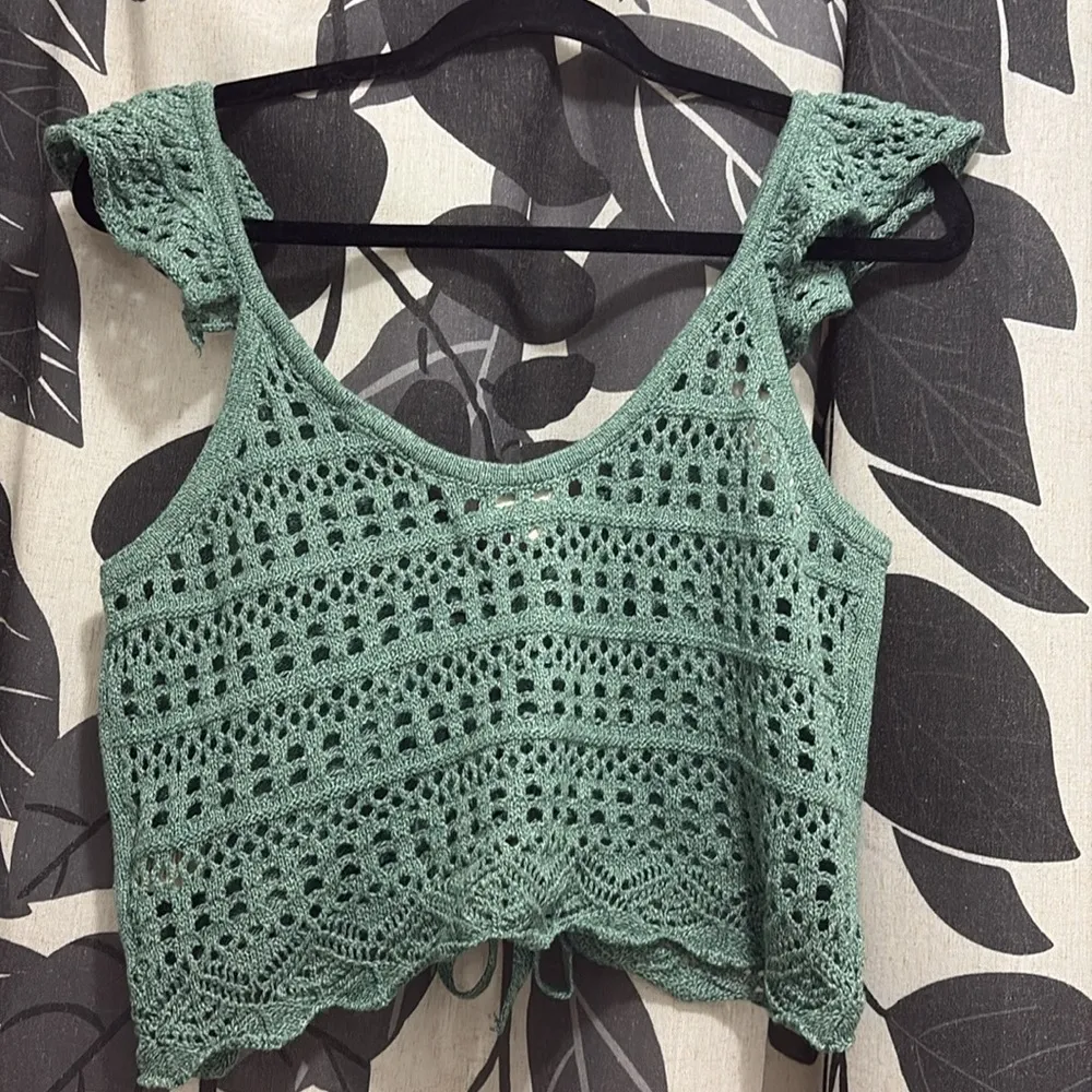 Hem & Thread Sage Green Knit Tank Top - Image 4