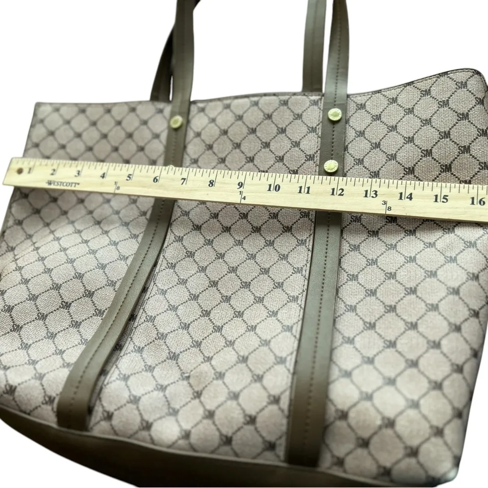 Steve Madden Women's Brown Geometric Tote Bag‎ Casual Handbag - Image 6