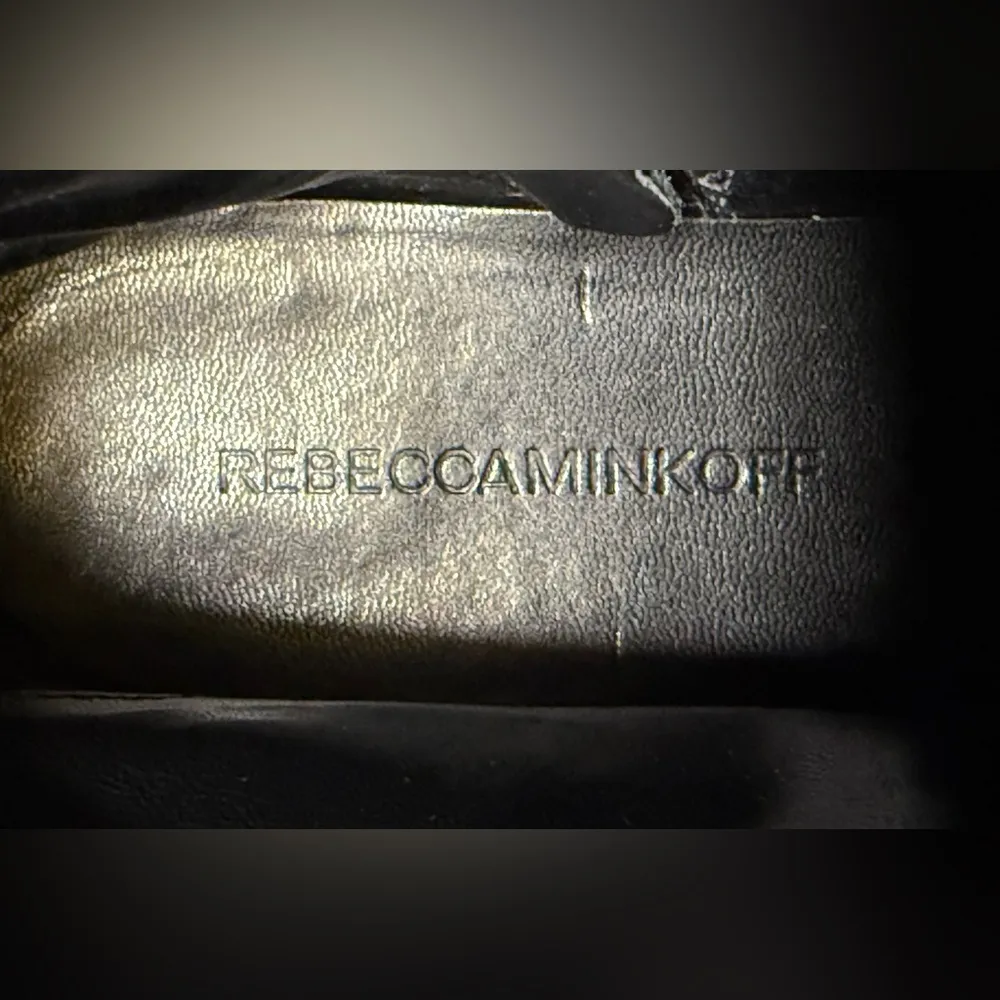 Rebecca Minkoff Gerry Floral Embroidered Black Leather Combat Boots - 9M - Image 8