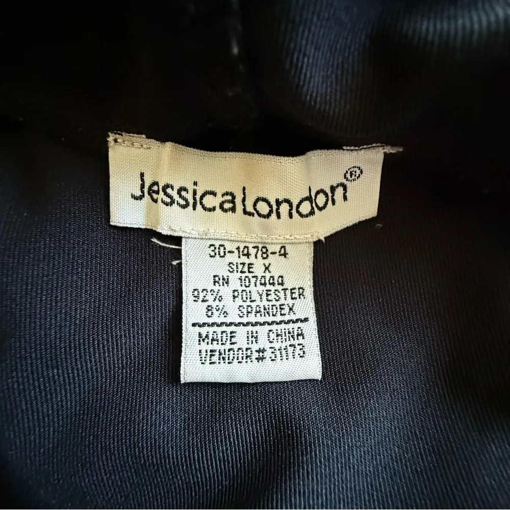 Swimsuit cover Jessica London Black Wrap stretch Dress Hooded plus size x 14/16 - Image 8