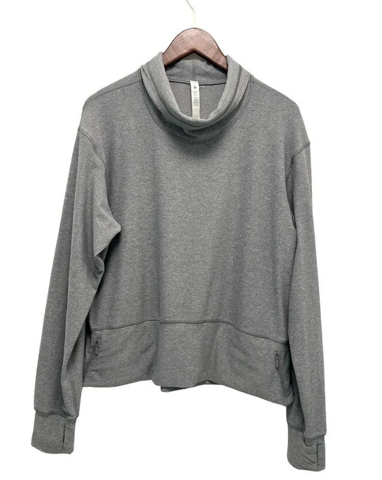 Lululemon Ready to Rulu Pullover Heathered Raceway Grey Sweatshirt Athleisure 8 - Image 5
