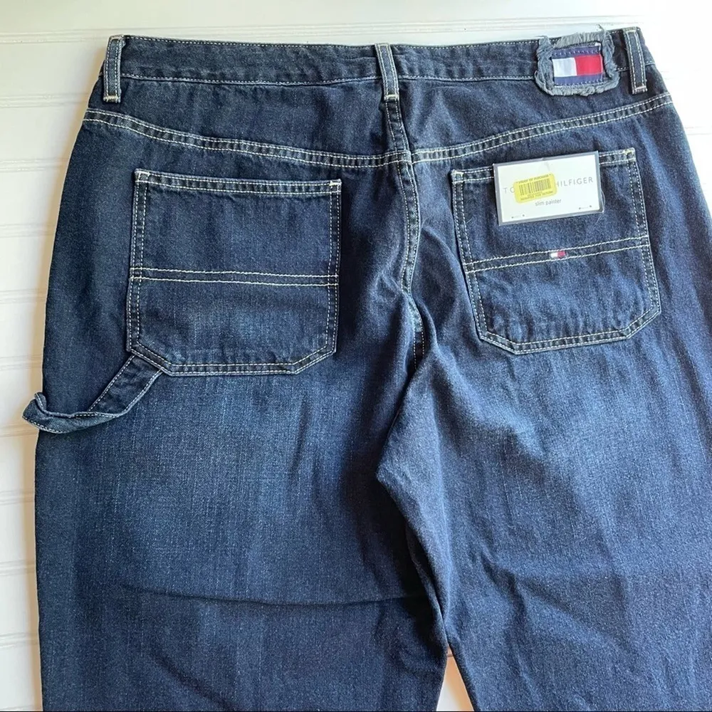 Vintage Tommy Hilfiger Jeans denim slim painter Size 16 NWT Y2K carpenter garden - Image 5