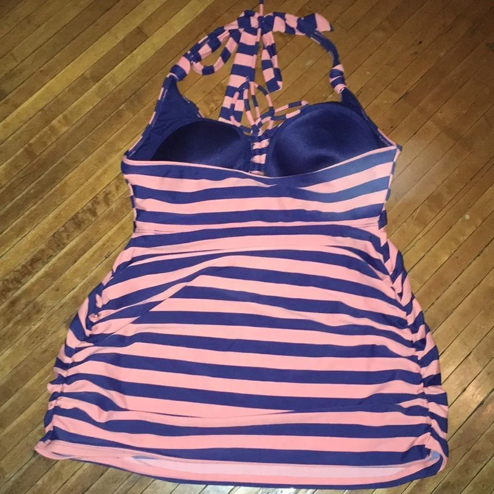 Beach Bump M halter maternity swim top Orange Size undefined - Image 2