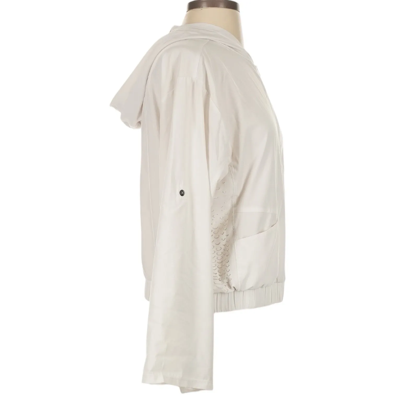 Lucky in Love White Windbreaker Jacket Lightweight Athletic Tennis Golf S/M - Image 3