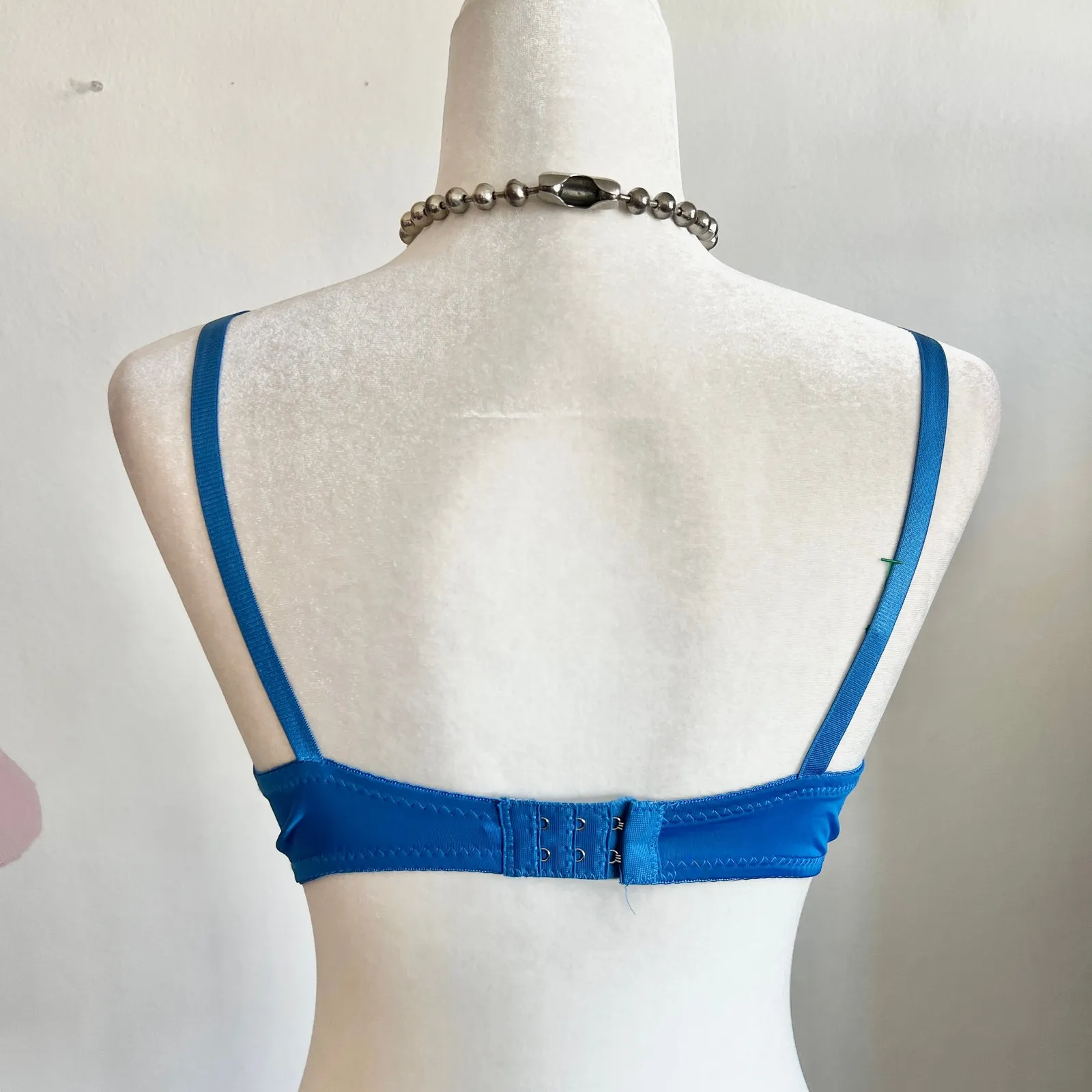 Blue Embroidered Heart Rave Bra, Coquette Festival‎ Ravewear 34C Size undefined - Image 2