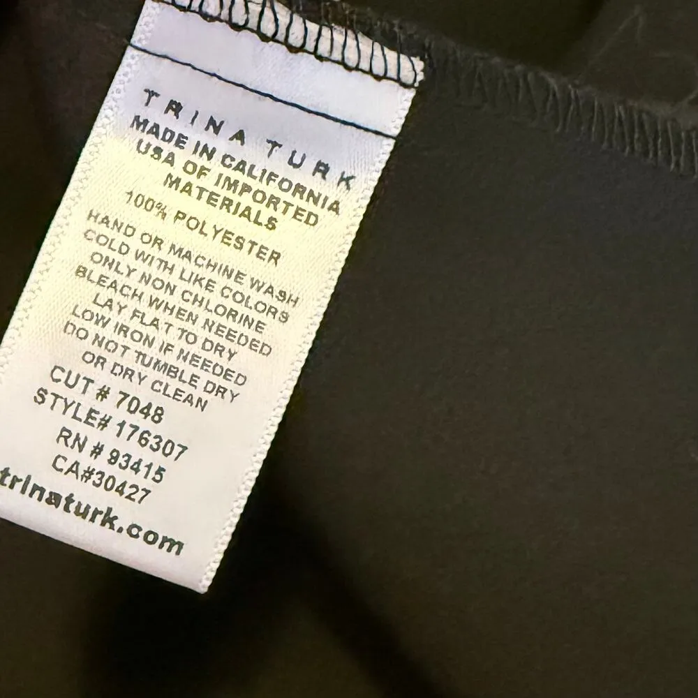 Trina Turk Women’s 2 Marlowe Cutout Black 3/4 Sleeve Boat Neck Shift Dress Chic - Image 9