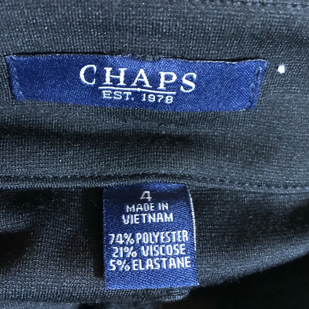 Chaps Black Skirt Size 4 W/Side Zipper & Cougar Print Belt New With Tags - Image 6