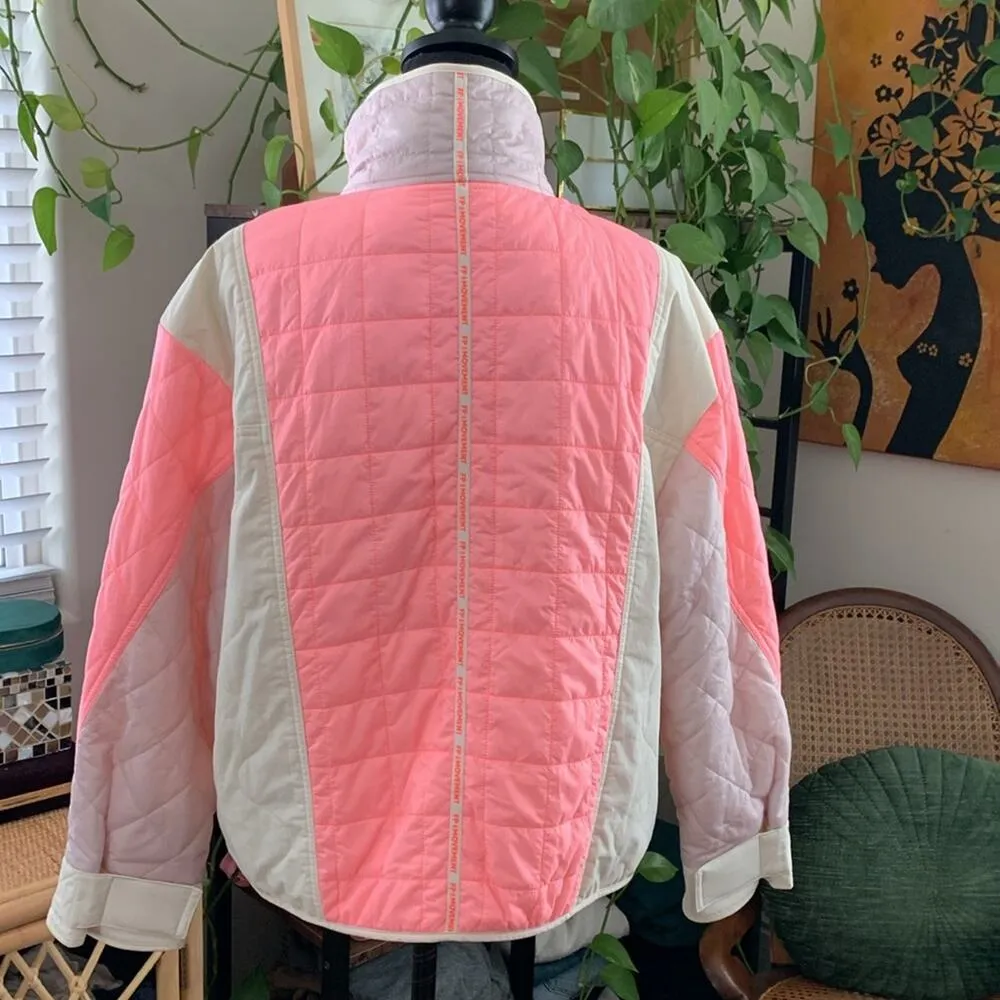 Free People Movement Landscape View Hot Pinky Orange & Cream Ski Jacket Size XS - Image 3