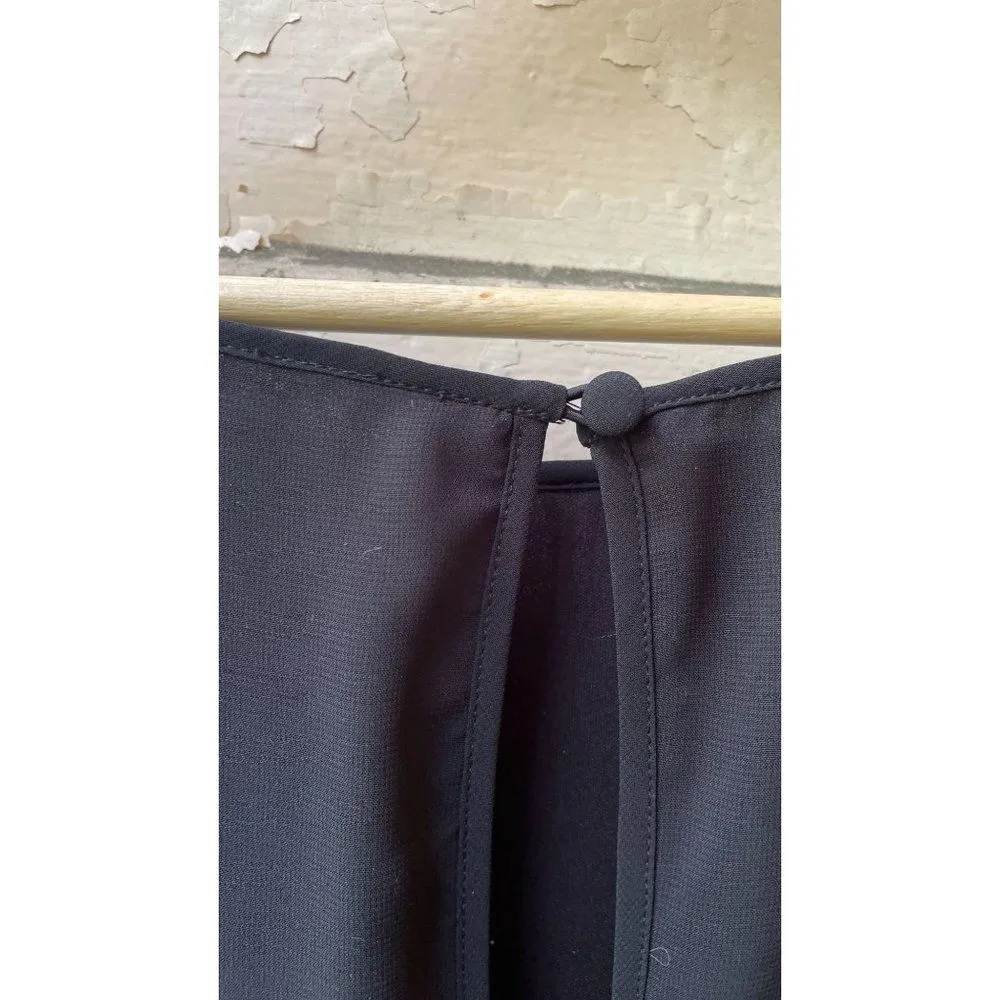 Aidan Mattox Black Dress 2 Chiffon Crochet Lace Holiday NYE entertaining New - Image 4