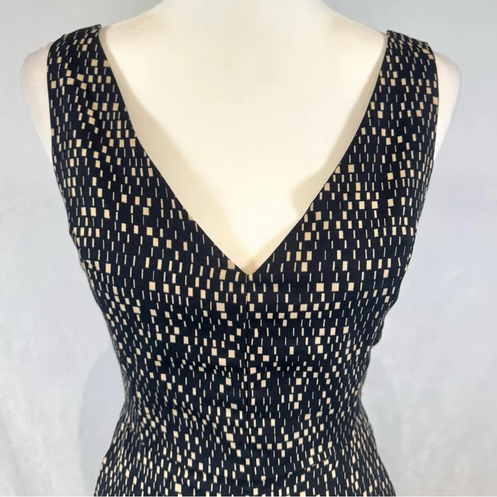 Anthropologie Dress Forum navy and mocha mosaic cutout crop jumpsuit small NWT - Image 2
