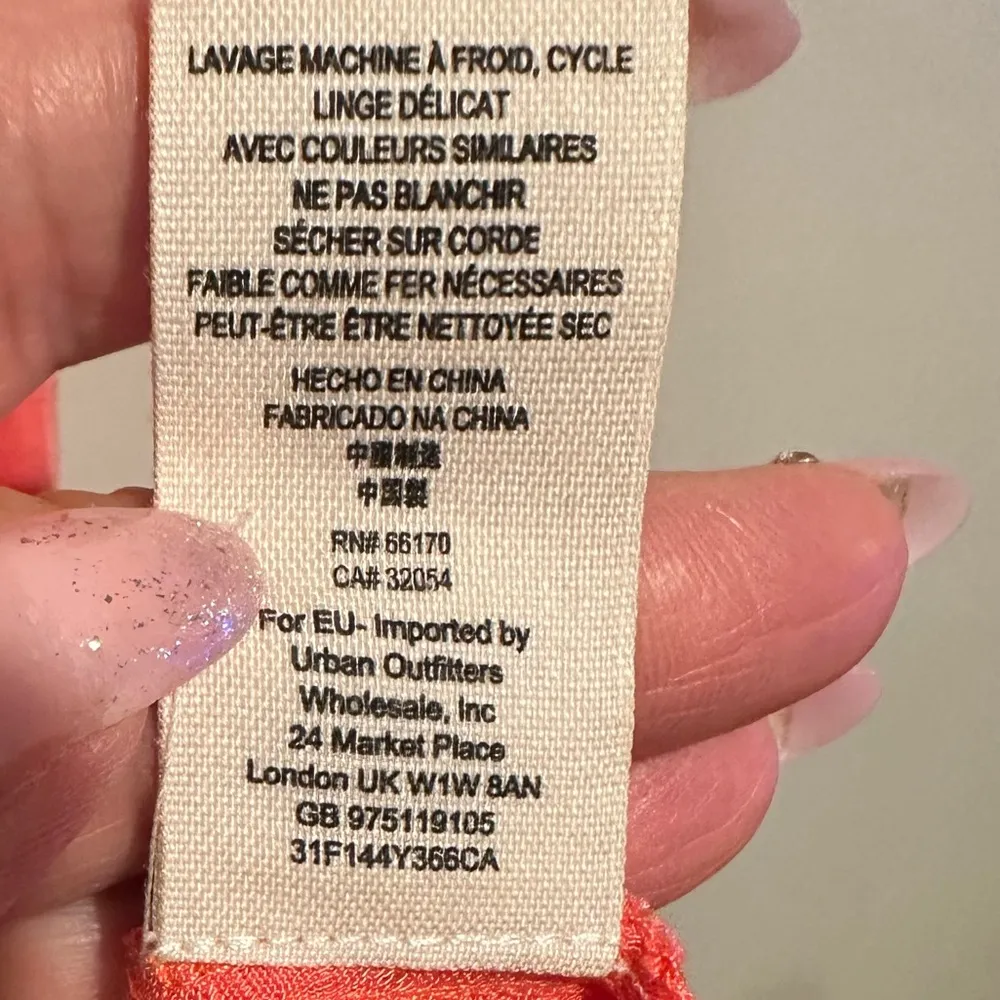 Free People Urban Outfitters Crochet Fiesta Coral Boho Dress M - Image 11