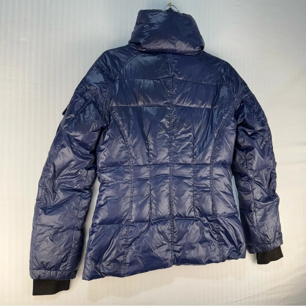 S13 Women’s Gloss Ella Kylie Puffer Coat Size Small Blue Nylon Down Fill Jacket - Image 7