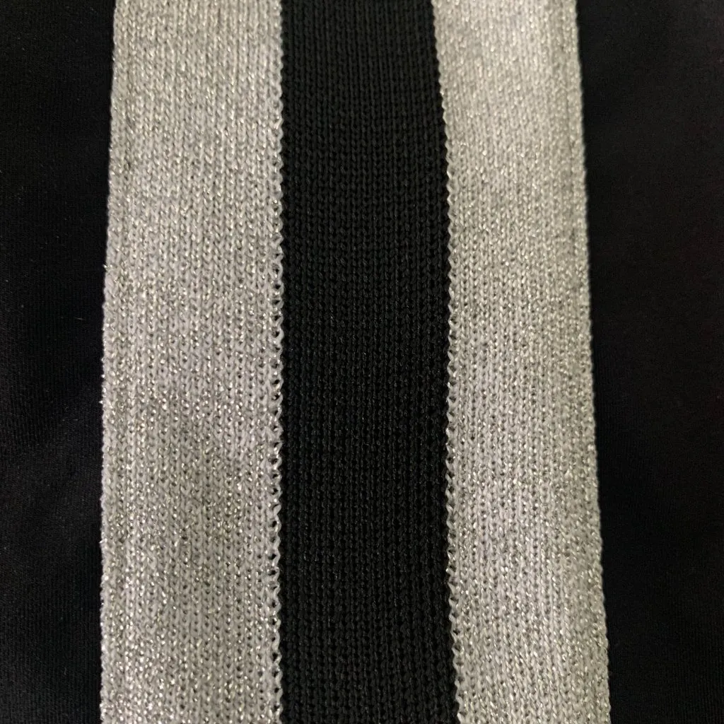 Ultracor Collegiate Glitter Sparkle Stripe Crop Top in Silver Size XS *NWOT* - Image 5