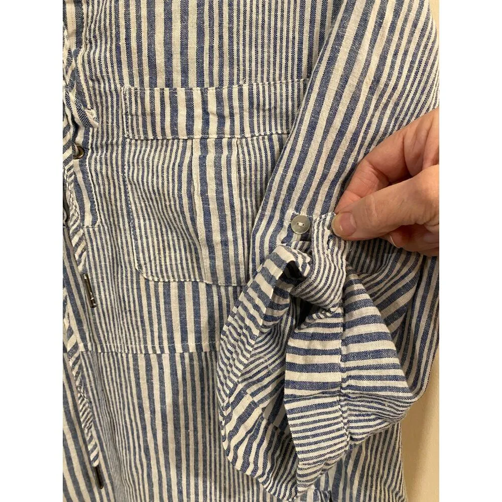 4OUR Dreamers Hi Low Hem Striped Tie - Image 6