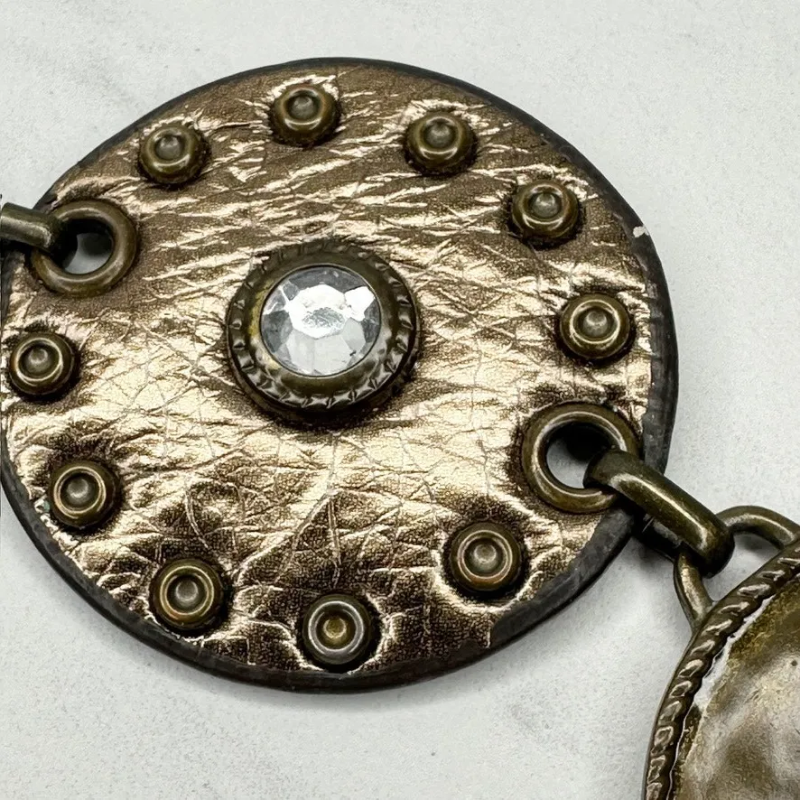 Chunky Rhinestone Gold Tone Chain Link Belt Small/Medium (S/M) ✨ - Image 16