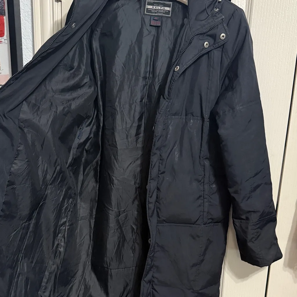 💖 Ralph Original Outdoor Gear Ralph Lauren Black Hooded Down Filled Puffer Coat - Image 8