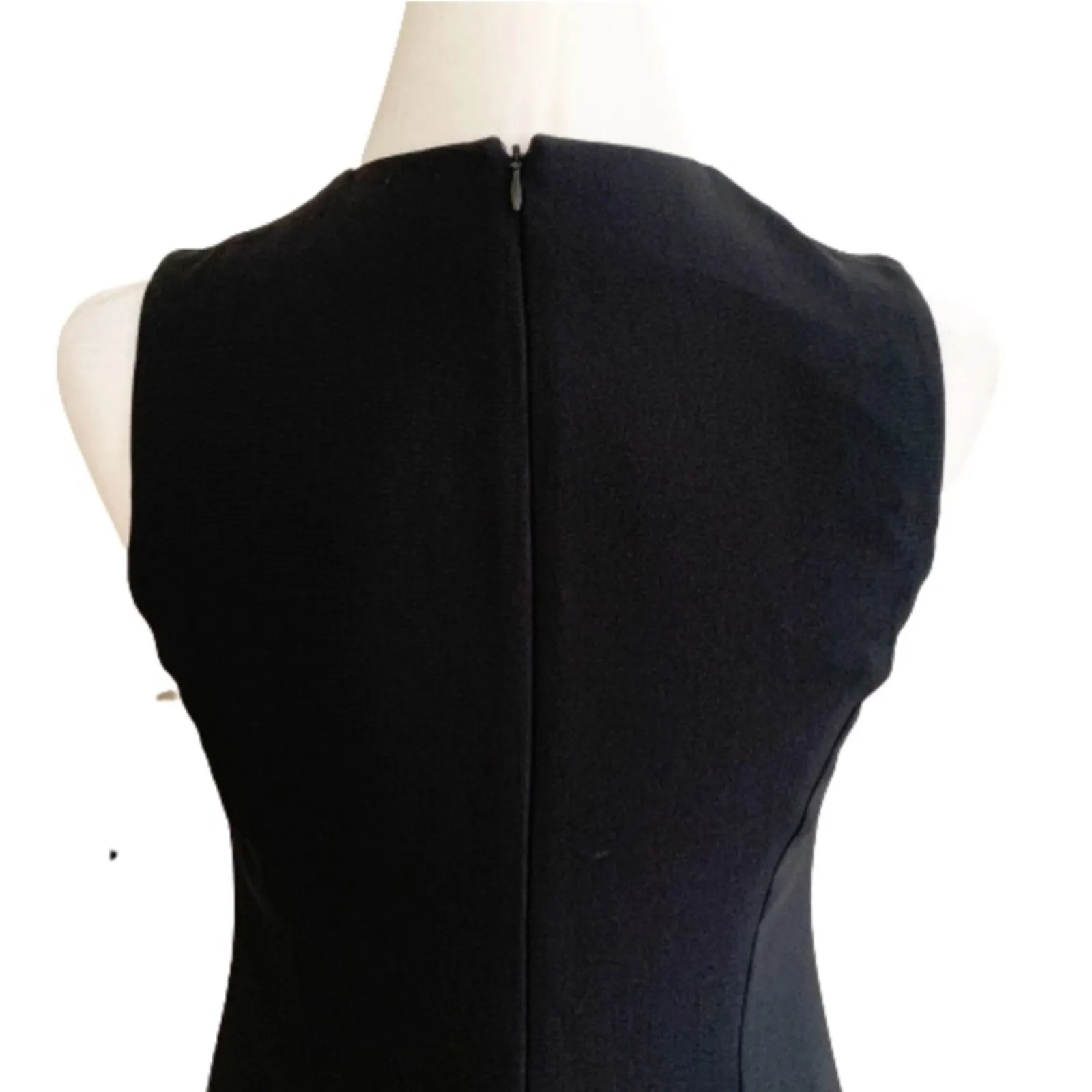 Liz Claiborne Dresses Petite Black Sleeveless Cutout Detail Sheath Dress 4P NEW - Image 5