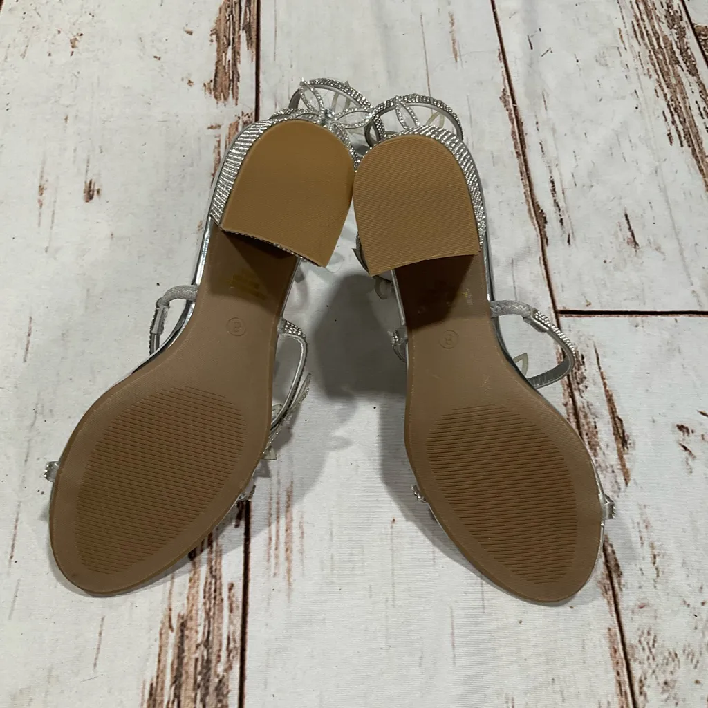 NWOT WILD DIVA BUTTERFLY WRAPPED RHINESTONE SANDALS - Image 3