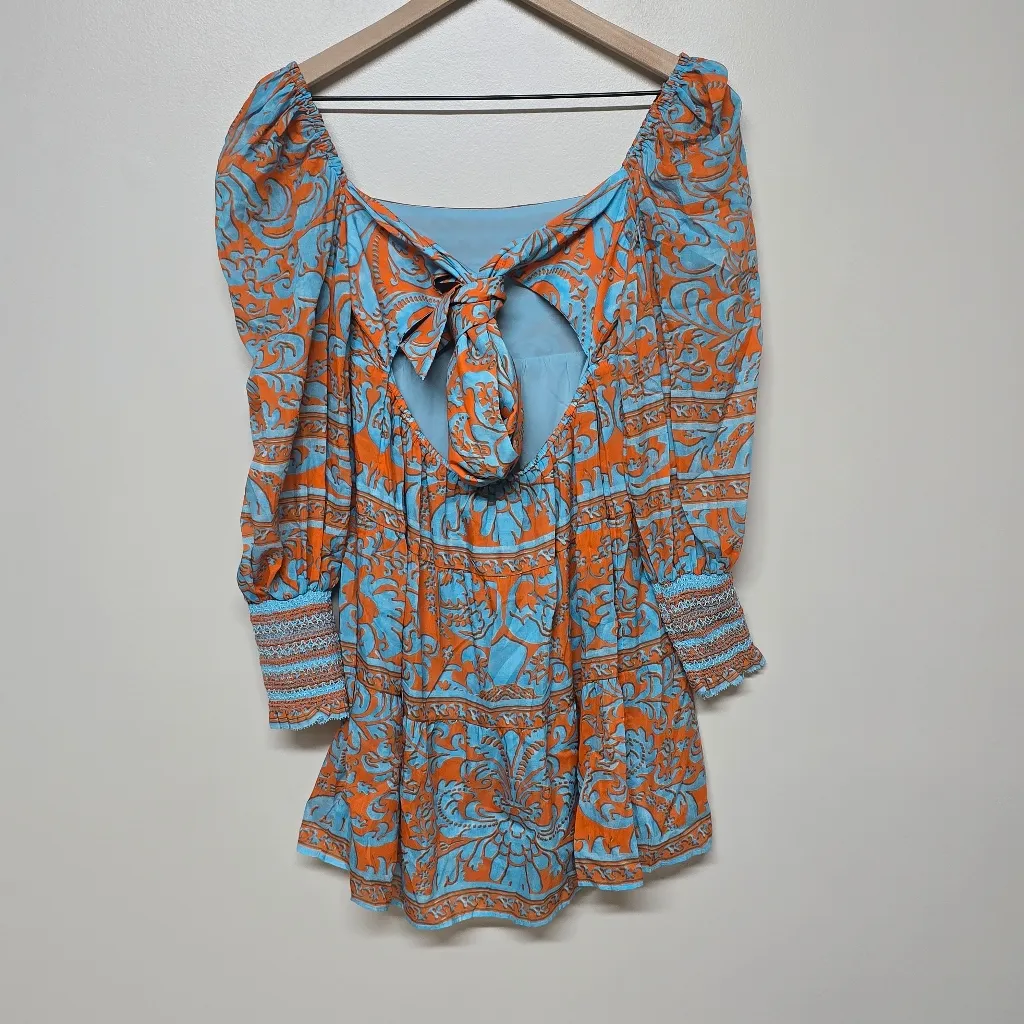 Alice & Olivia Rowan Tiered Square Neck Silk Blend Babydoll‎ Dress XS NWT Party - Image 10