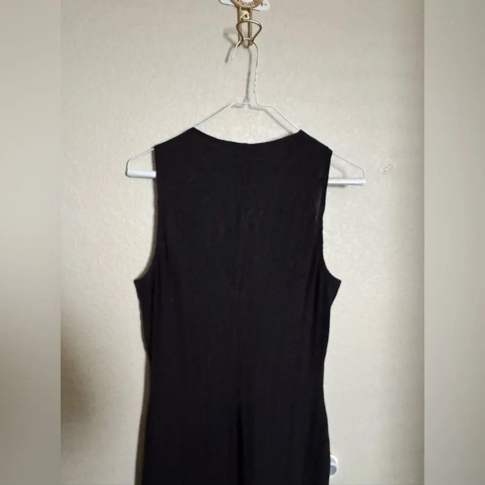 Reformation Townes Knit‎ Maxi Dress Keyhole Sz Medium Black NEW - Image 5