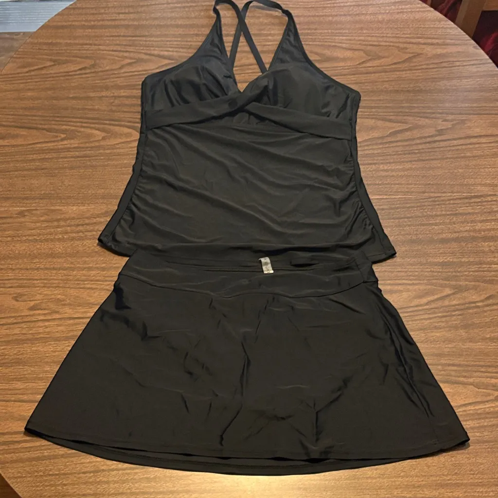 Talisea XL Black Tankini With Swim Skirt - Image 2