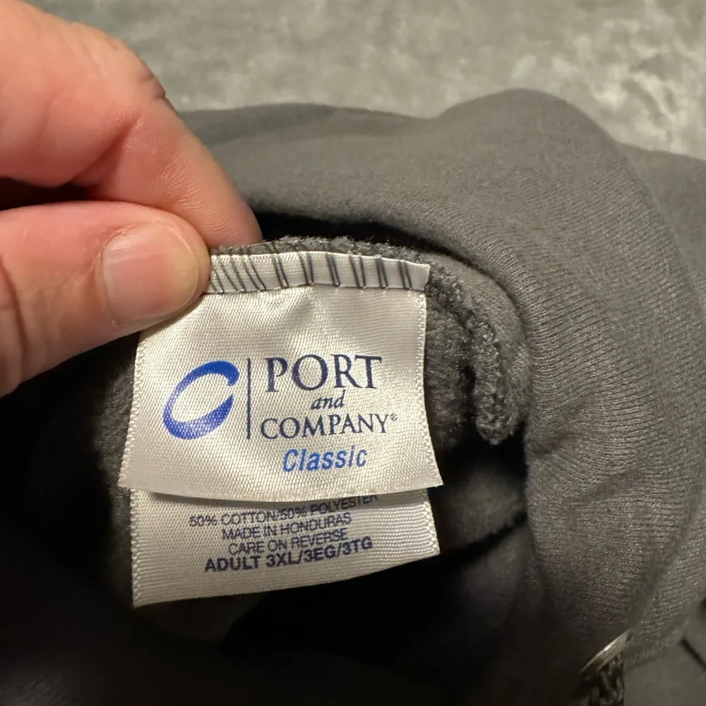 Perfectly Posh Gray Hoodie with Pink Logo - Image 3