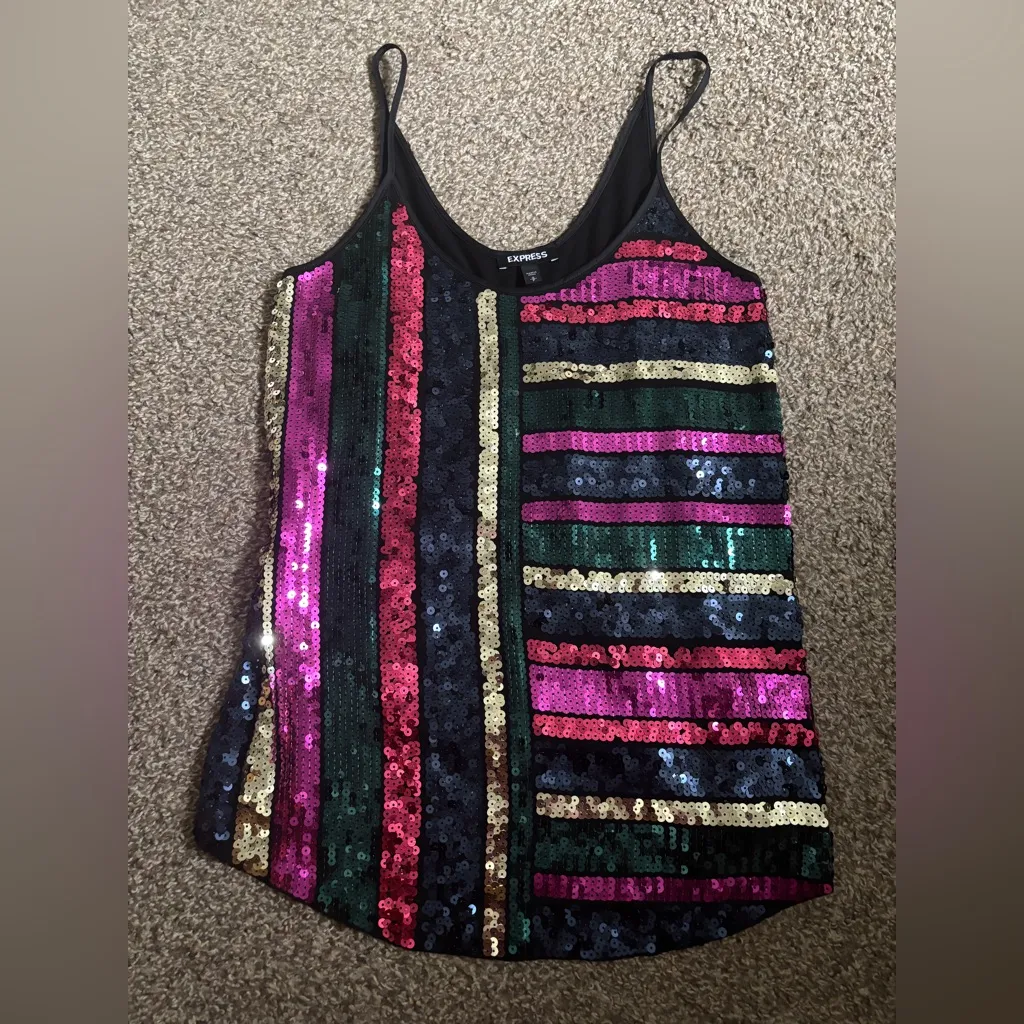 EXPRESS  Sequin Tank Top Size Small - Image 6