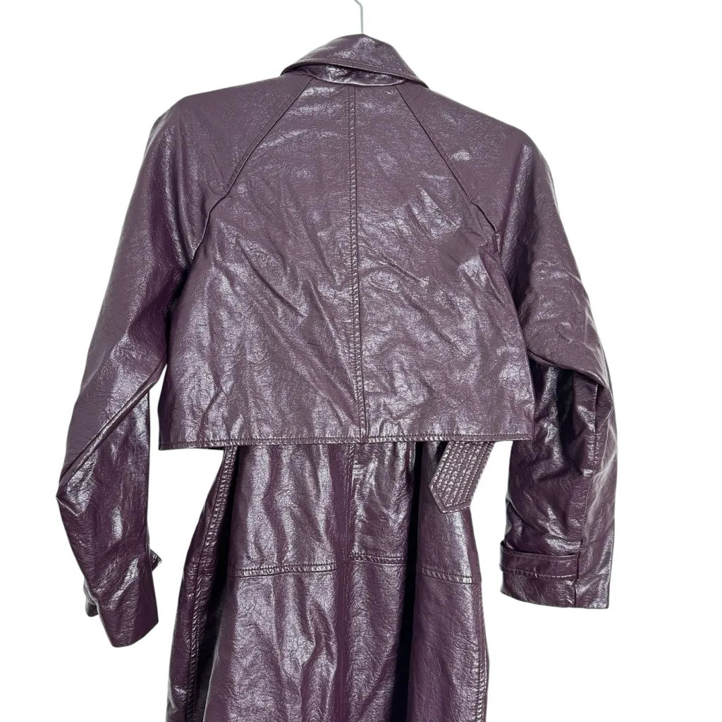 Rosetta Getty Layered Faux Leather Trench Coat - Image 10