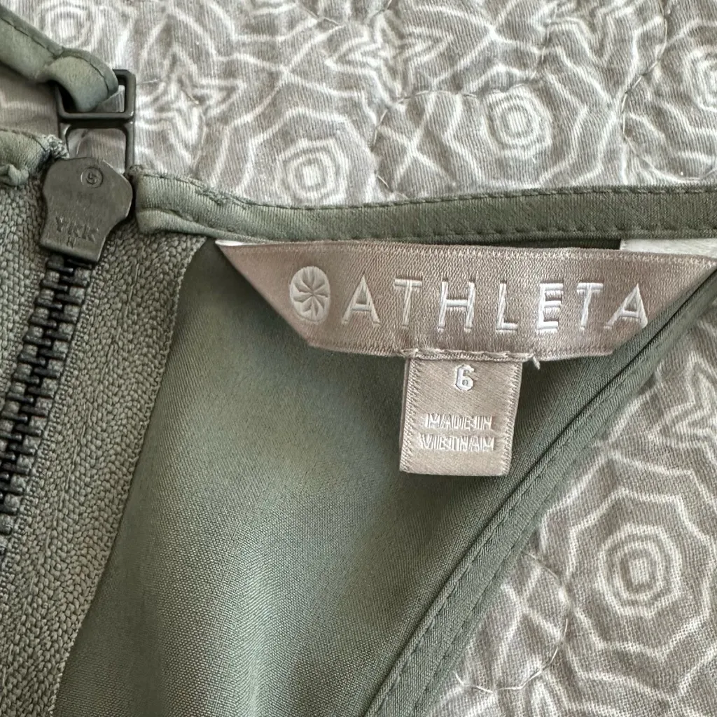 ATHLETA Revive Jumpsuit Laurel Olive Green Drawstring Parachute Pant Size 6 - Image 10