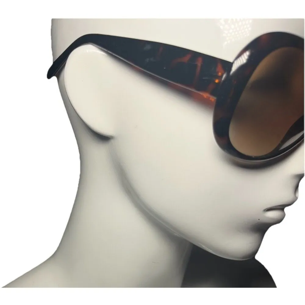 Vintage Y2K Banana Republic Sunglasses Round Eye Tortoiseshell Brown Lens READ - Image 2