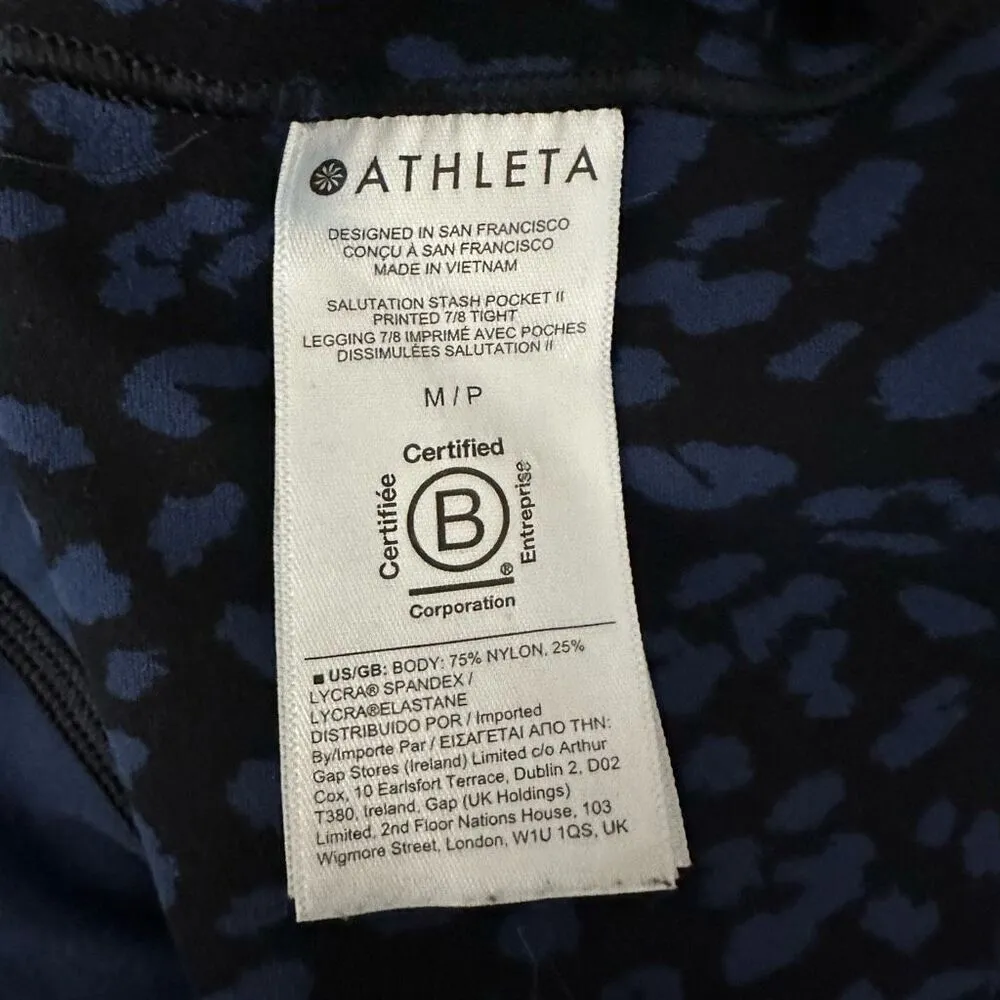 ATHLETA SALUTATION STASH POCKET II PRINTED 7/8 TIGHT Size M/P - Image 5