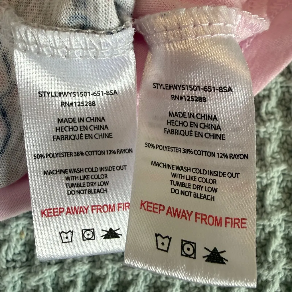 Life is Good Pajama Set Womens Large Heart Dice Valentines Day Shorts Shirt Top - Image 3