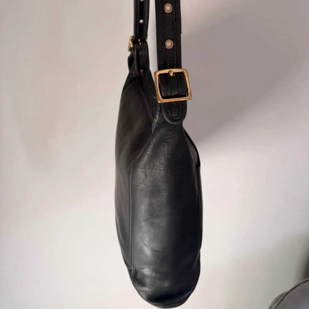 Vintage Black Coach Slim Duffle Bag #9060 - Image 5