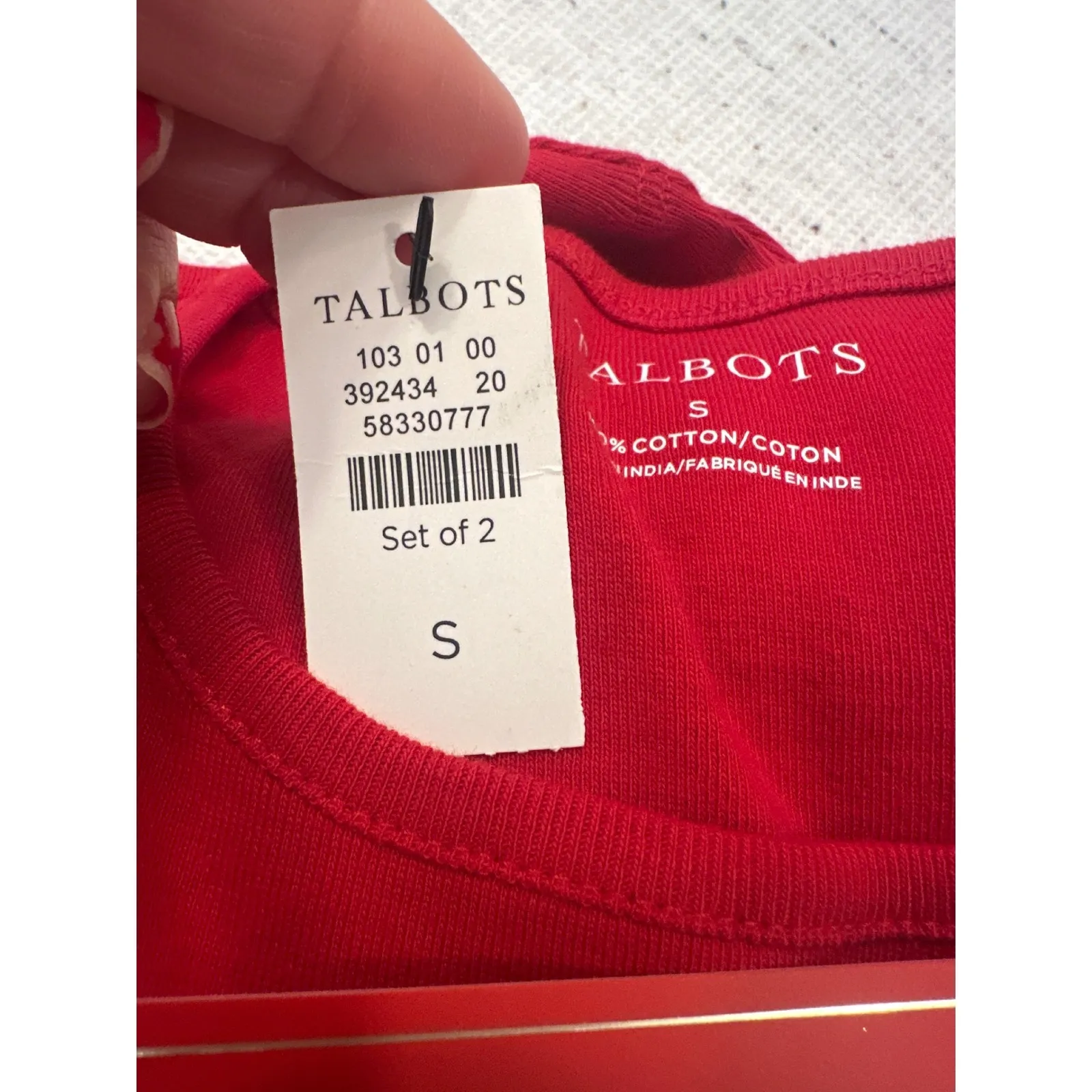 Talbots NWT Women's solstice Red Plaid Cozy Pajama Set Long Sleeve Pants Size S - Image 3