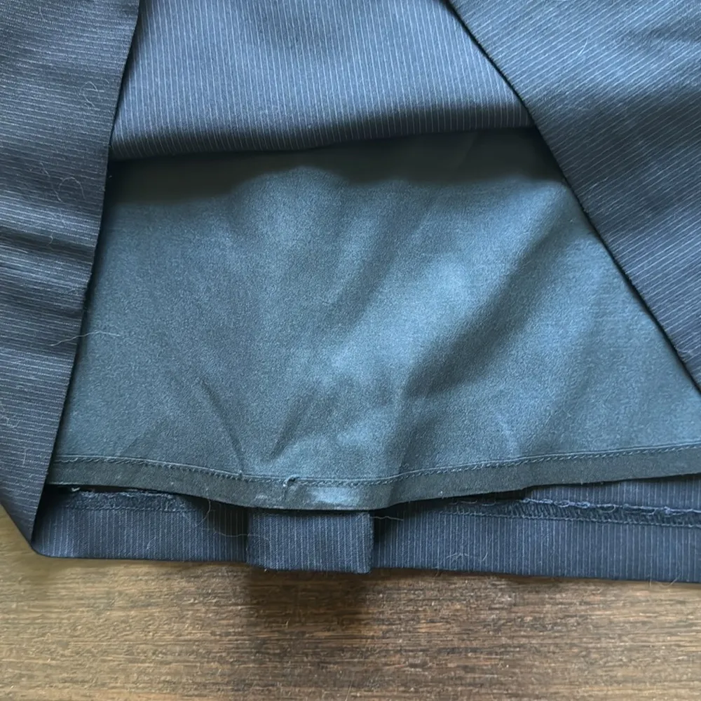 United Colors of Benetton Pinstripe Knee Length Dress Black Medium - Image 3