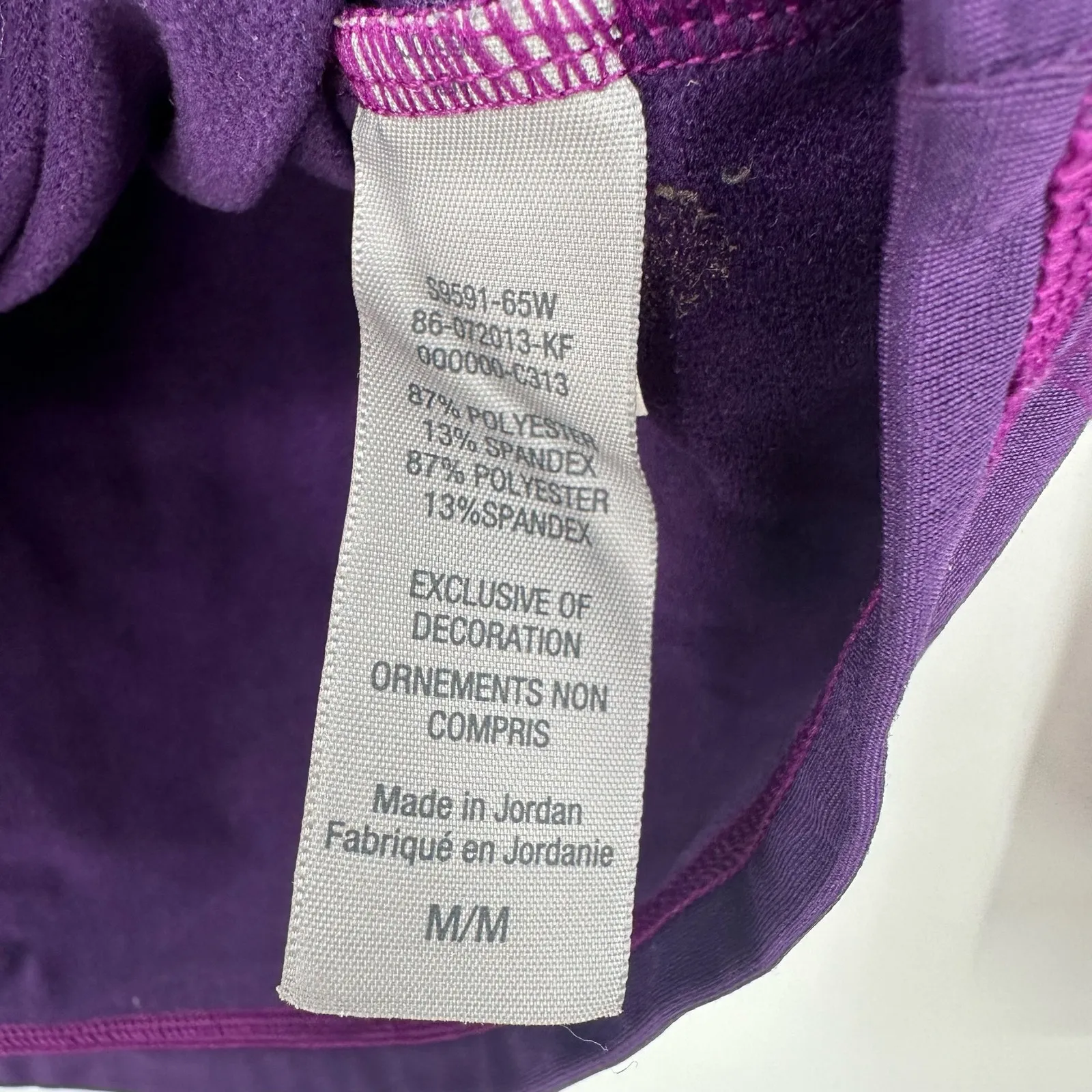 Champion Size Medium Sweater Purple Fleece Pullover‎ Cowl Neck Outerwear - Image 6