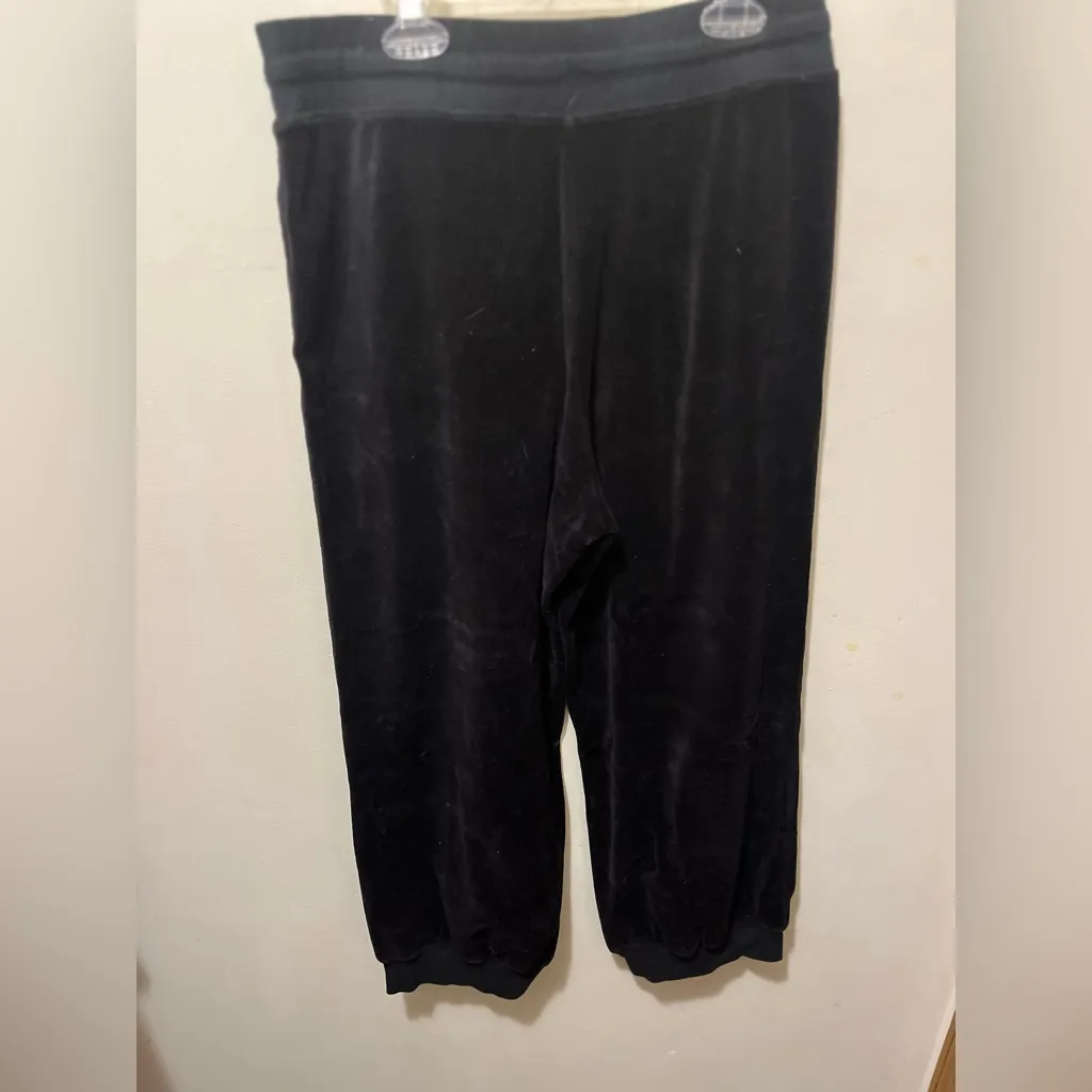 J Crew soft‎ velvet jogger black sz medium - Image 4