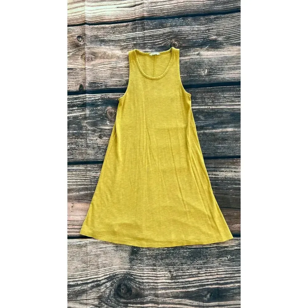Madewell Women's XS Yellow Highpoint Tank Dress Knee Length Casual‎ - Image 2